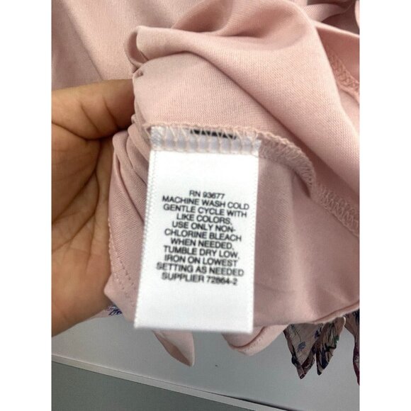 LIZ CLAIBORNE Petite Blouse Women's Floral Sheer Button up W/ cami PL - Picture 11 of 14